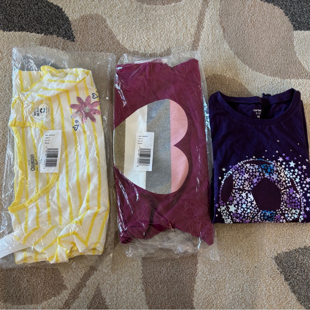 Carter’s Girl’s Long Sleeve Top Bundle, size 14-NWT - Picture 10 of 10